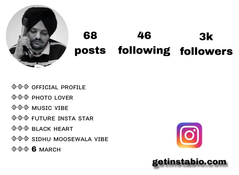 Best 179+ Sidhu Moose Wala Instagram Bio [2026]