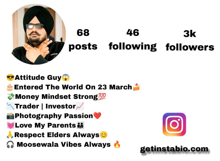 Best 179+ Sidhu Moose Wala Instagram Bio [2026]