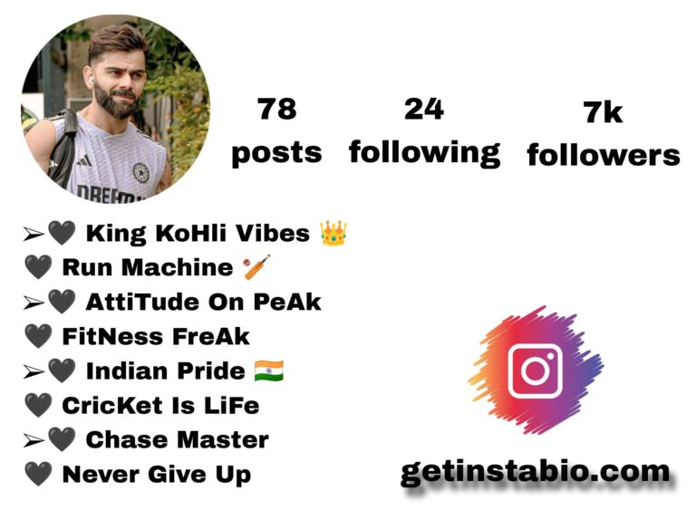 Best 178+ Virat Kohli Instagram Bio