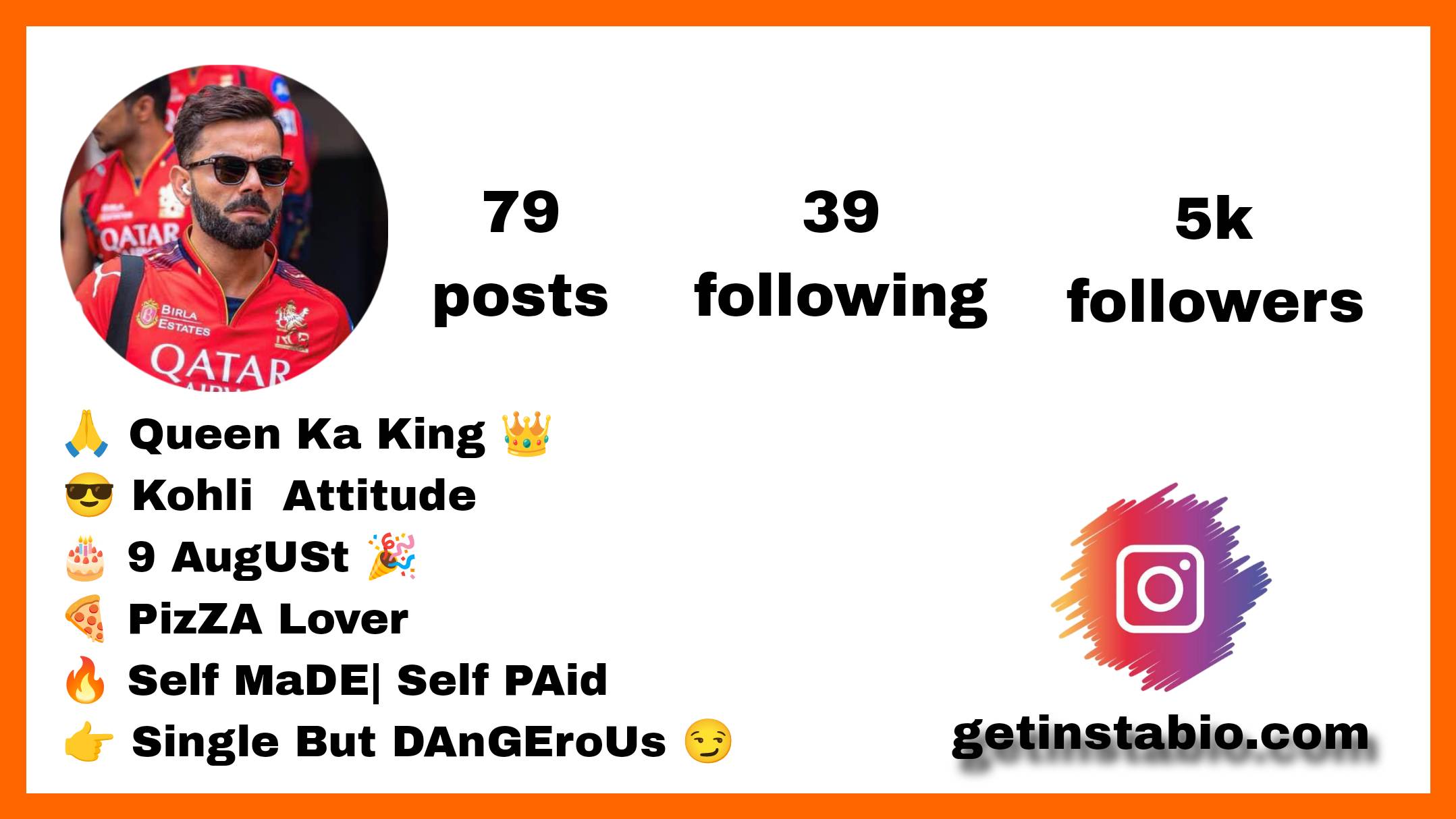 Best 178+ Virat Kohli Instagram Bio