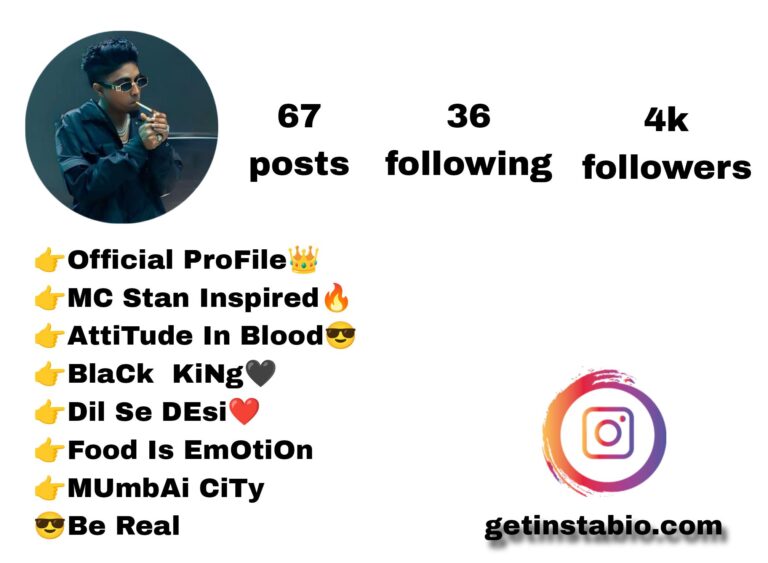 Best 104+ Mc Stan Instagram Bio