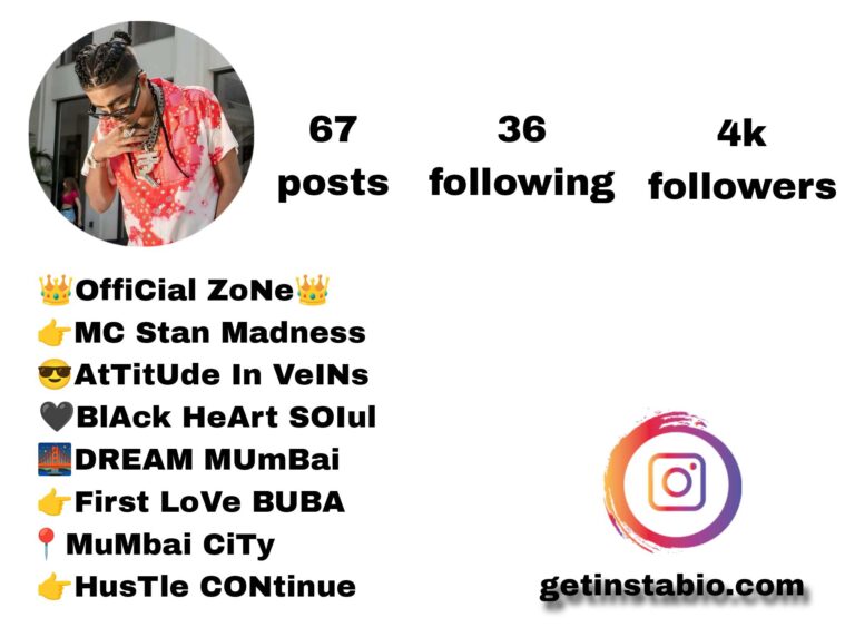 Best 104+ Mc Stan Instagram Bio