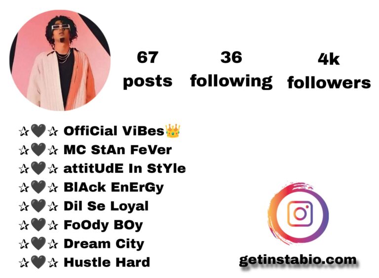 Best 104+ Mc Stan Instagram Bio