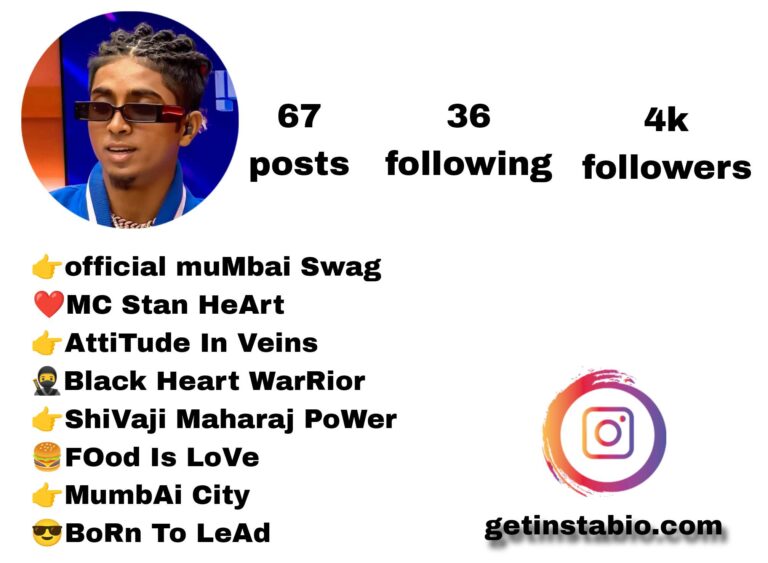 Best 104+ Mc Stan Instagram Bio