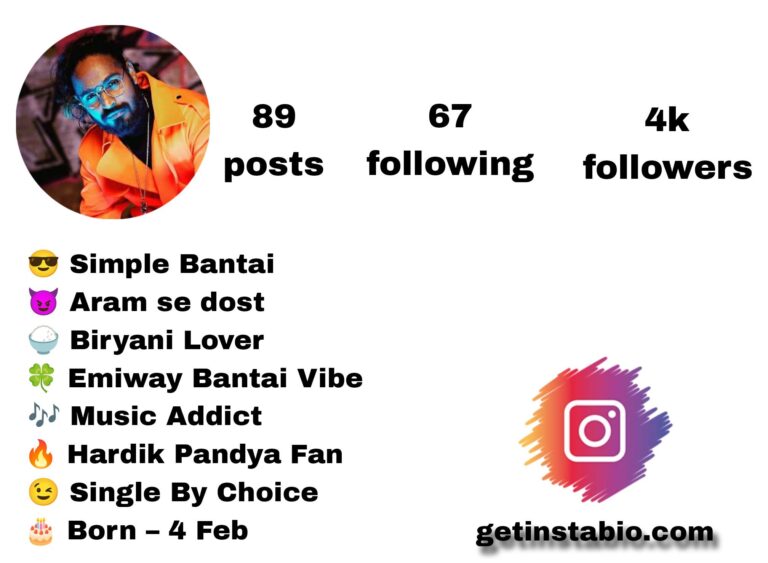 Best 156+ Emiway Bantai Instagram Bio