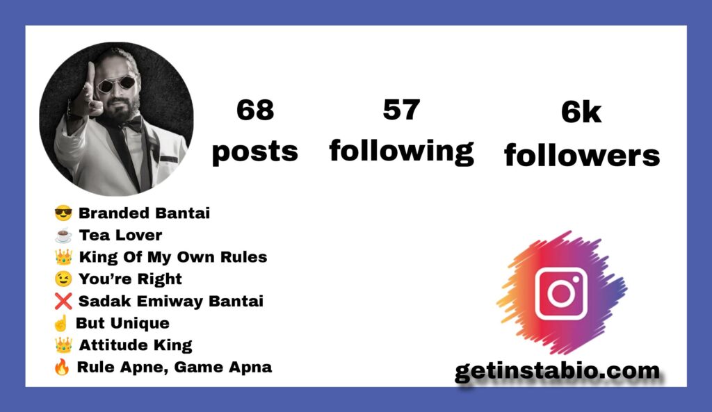 Best 156+ Emiway Bantai Instagram Bio